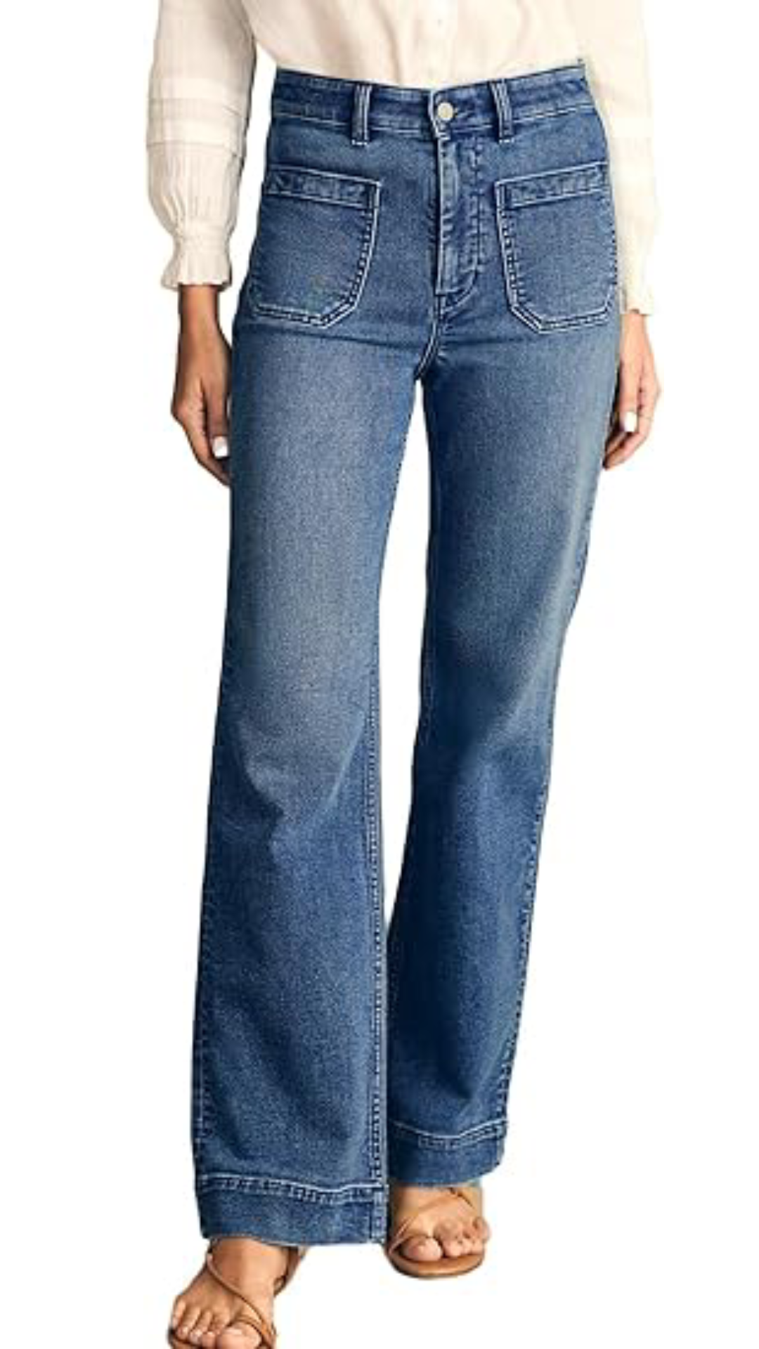 Women's Wide Leg Jeans High Waisted Stretchy Straight Leg Jeans